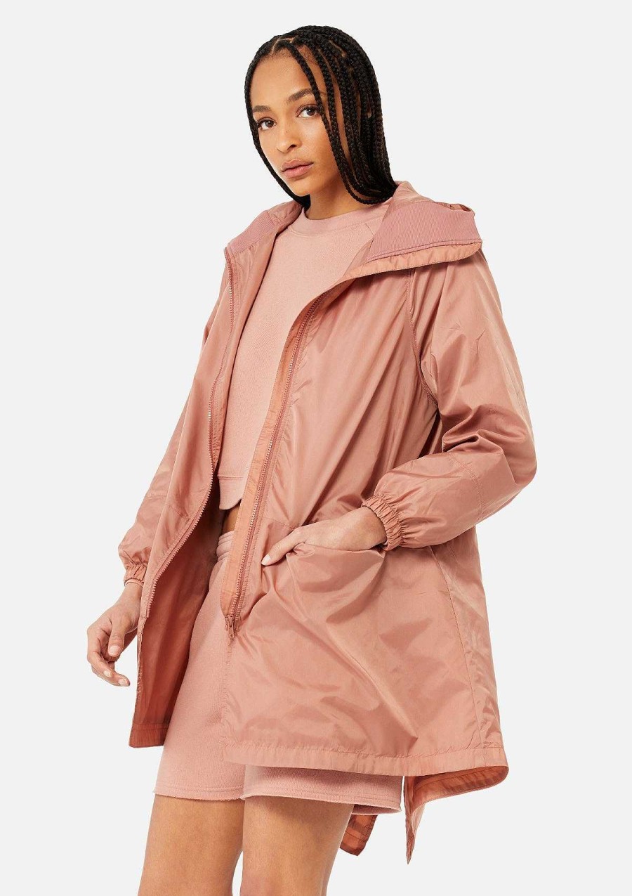 Womens Bella + Canvas | Hooded Nylon Parka Terracotta