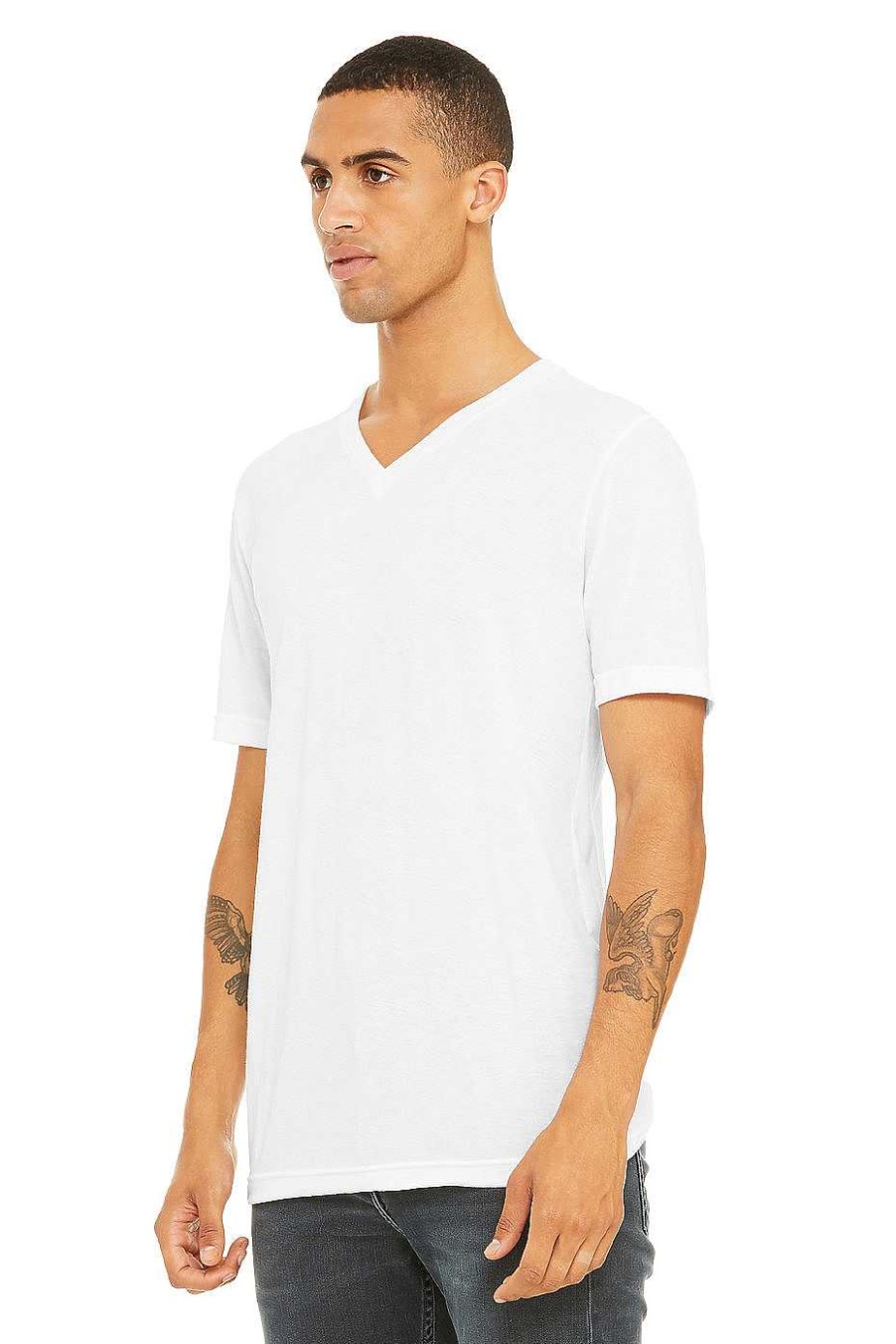 Mens Bella + Canvas | Unisex Triblend Short Sleeve V-Neck Tee