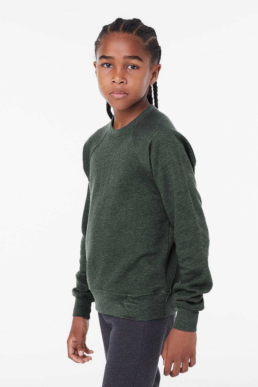 Kids Bella + Canvas | Youth Sponge Fleece Raglan Sweatshirt