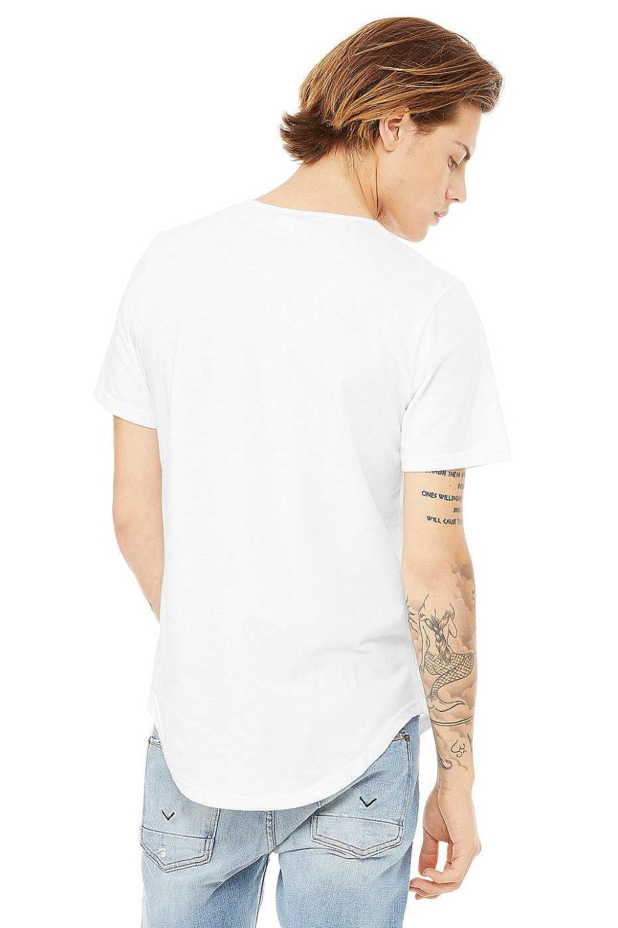 Mens Bella + Canvas | Mens Jersey Short Sleeve Tee With Curved Hem