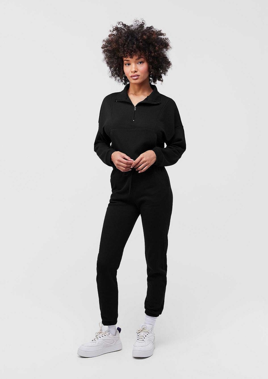 Womens Bella + Canvas | Cropped 1/2 Zip Sweatshirt