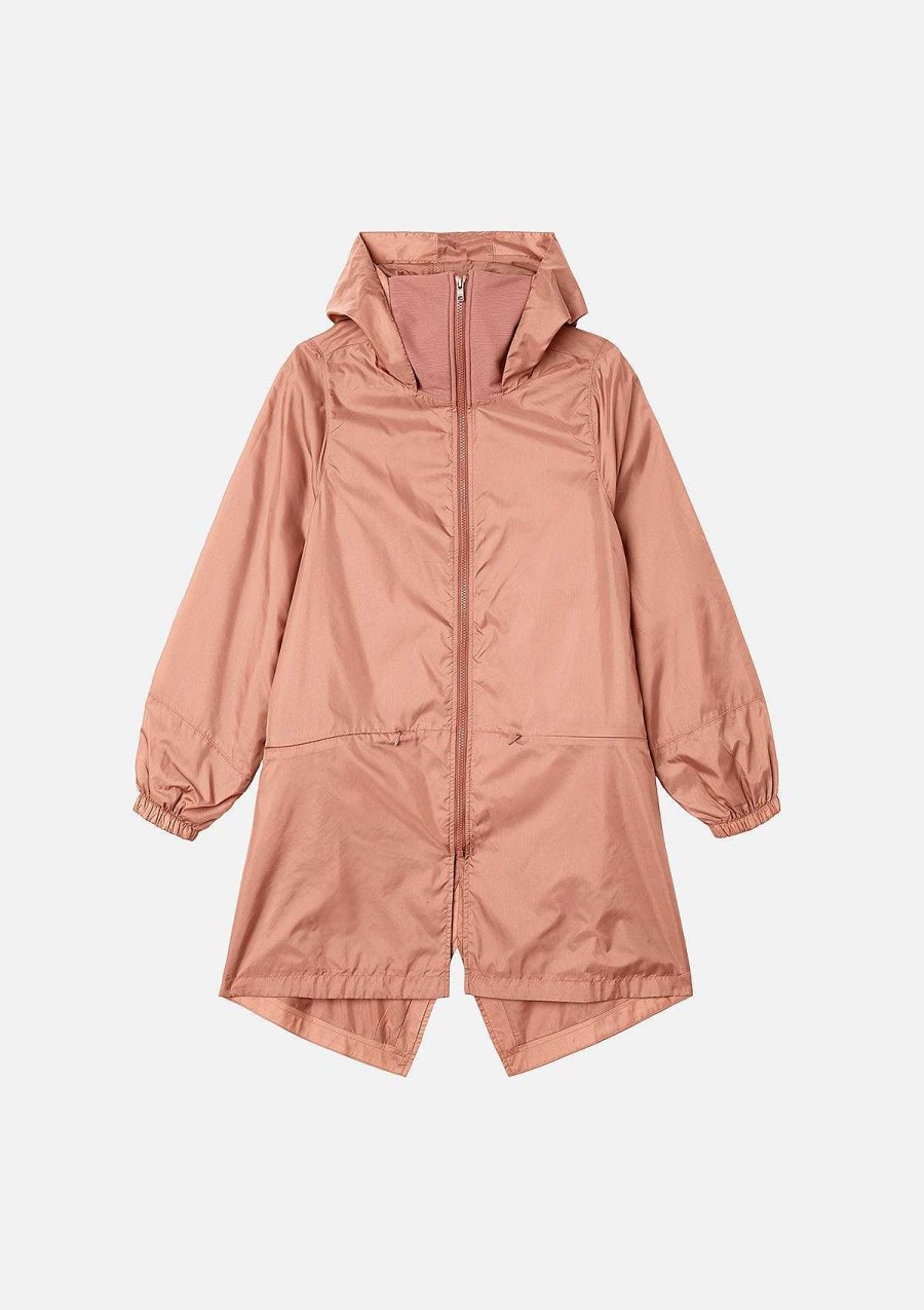 Womens Bella + Canvas | Hooded Nylon Parka Terracotta