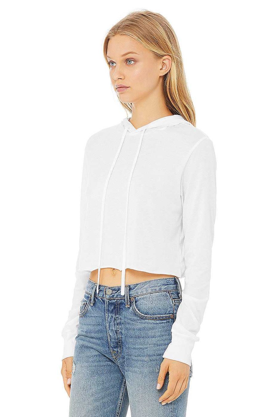 Womens Bella + Canvas | Women'S Cropped Long Sleeve Hoodie