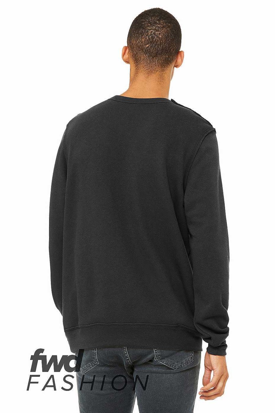 Mens Bella + Canvas | Unisex Raw Seam Crew Pullover