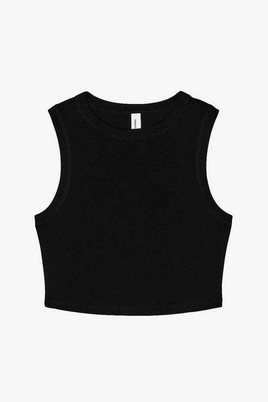 Womens Bella + Canvas | Women'S Micro Rib Muscle Crop Tank