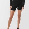 Womens Bella + Canvas | Rib Biker Short Black