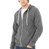 Mens Bella + Canvas | Unisex Triblend Fleece Zip Hoodie