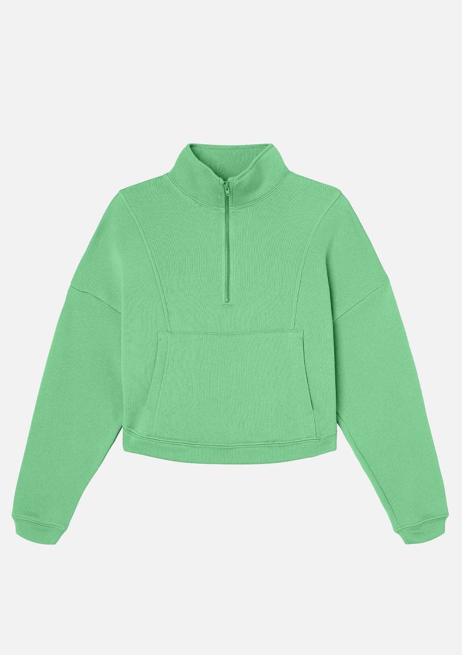 Womens Bella + Canvas | Cropped 1/2 Zip Sweatshirt