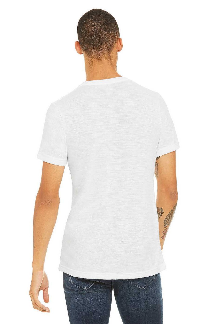 Mens Bella + Canvas | Unisex Textured Jersey V-Neck Tee