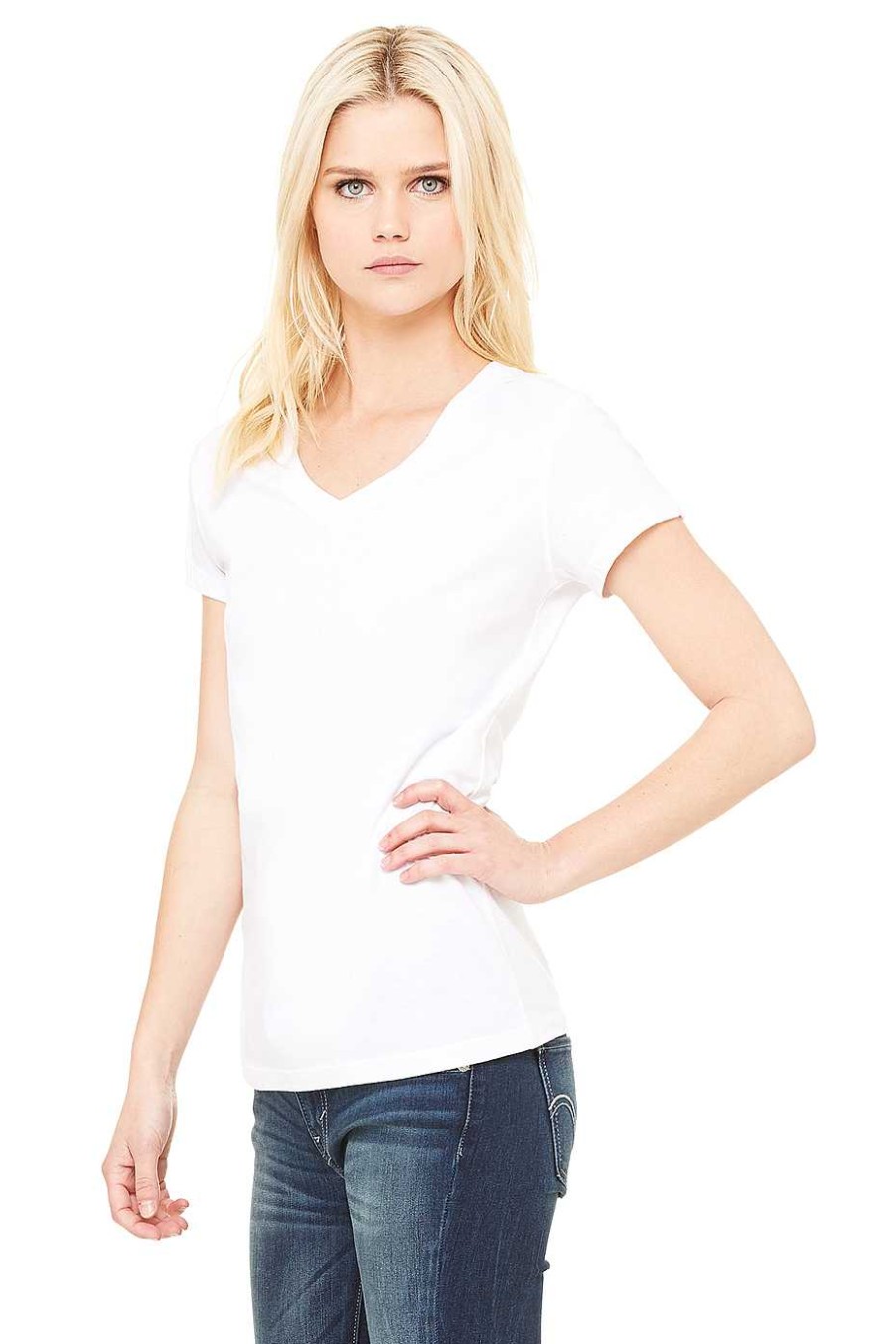 Womens Bella + Canvas | Women'S Jersey Short Sleeve V-Neck Tee