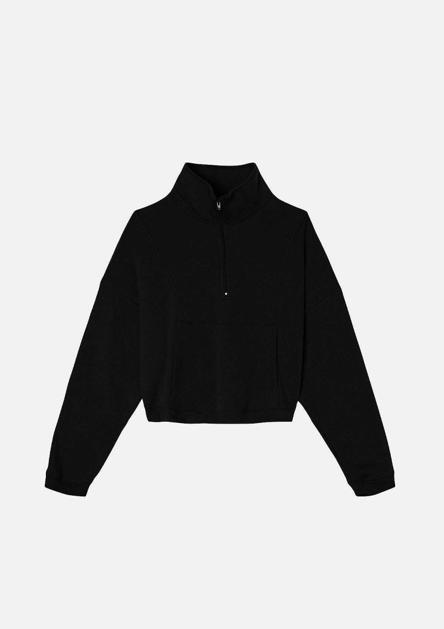 Womens Bella + Canvas | Cropped 1/2 Zip Sweatshirt