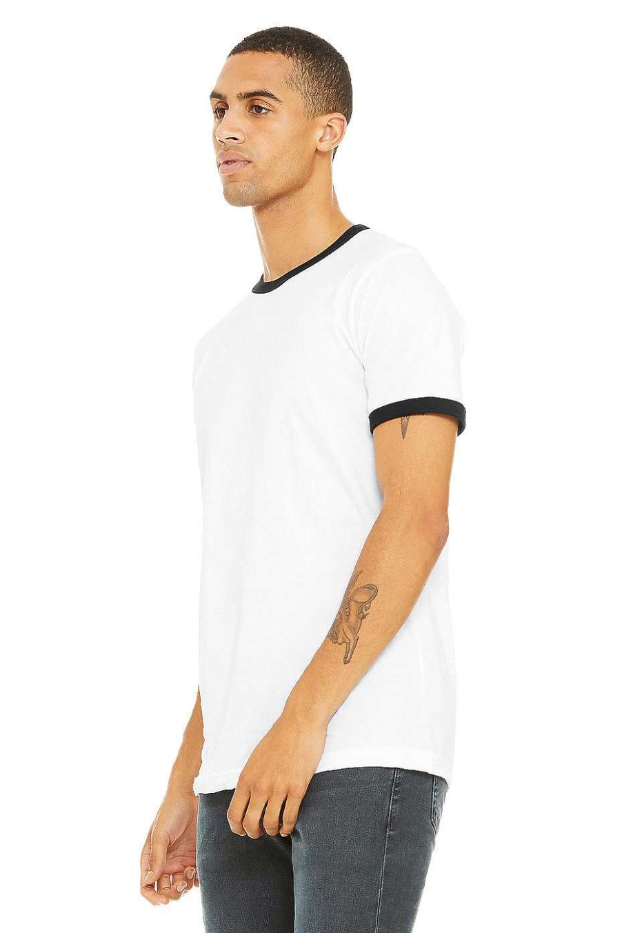 Mens Bella + Canvas | Men'S Jersey Short Sleeve Ringer Tee