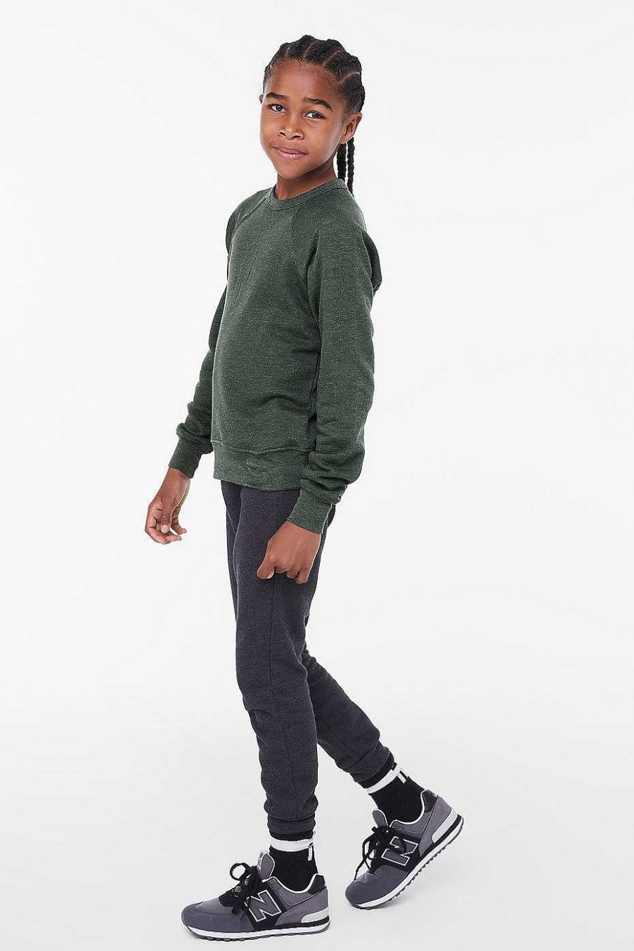 Kids Bella + Canvas | Youth Sponge Fleece Raglan Sweatshirt