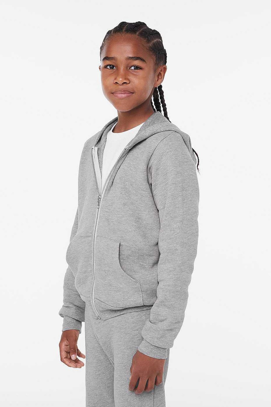 Kids Bella + Canvas | Youth Sponge Fleece Full-Zip Hoodie