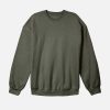 Womens Bella + Canvas | Unisex Sueded Crew Sweatshirt Ash Green