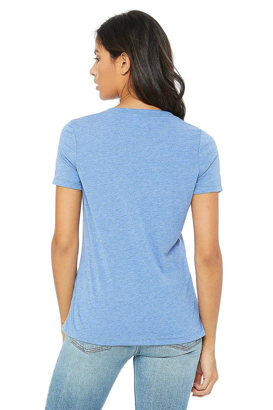 Womens Bella + Canvas | Women'S Relaxed Triblend Short Sleeve V-Neck Tee