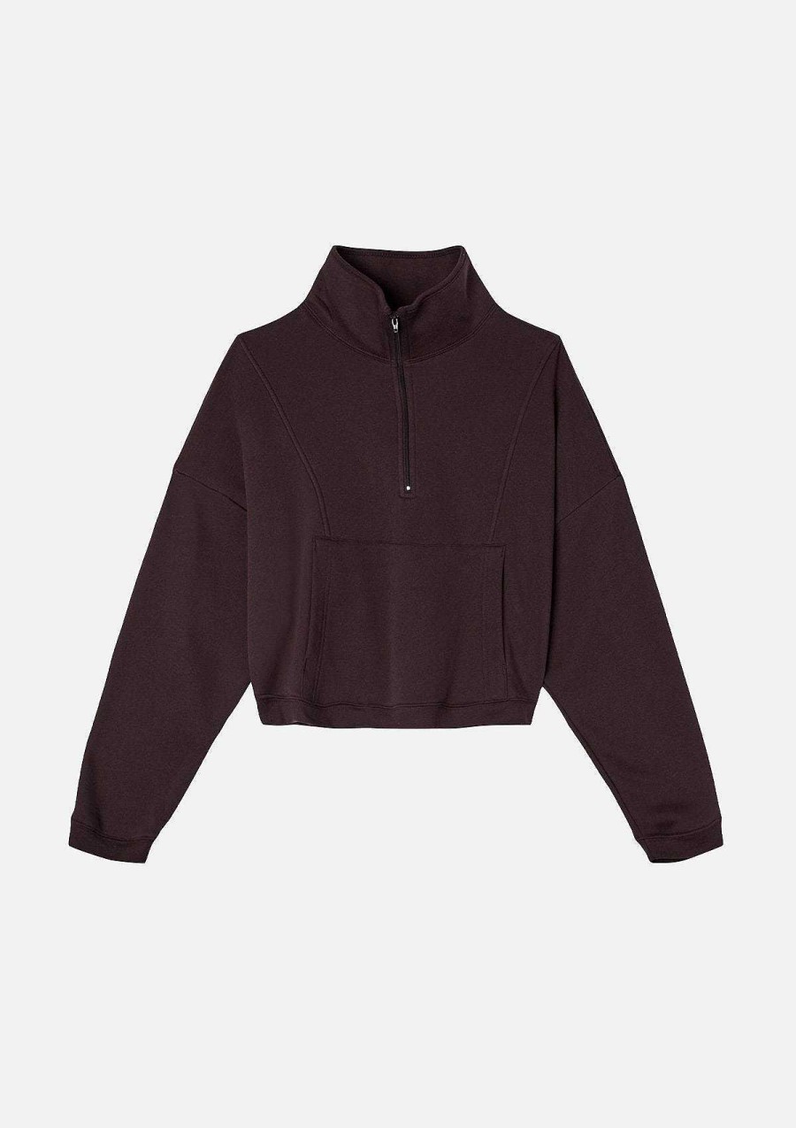 Womens Bella + Canvas | Cropped 1/2 Zip Sweatshirt