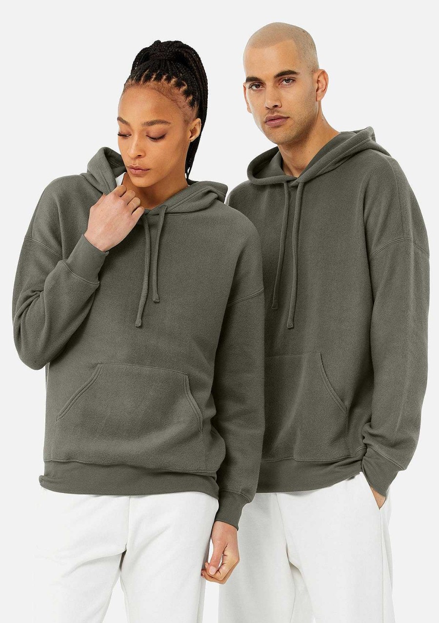 Unisex Bella + Canvas | Unisex Sueded Hoodie Ash Green