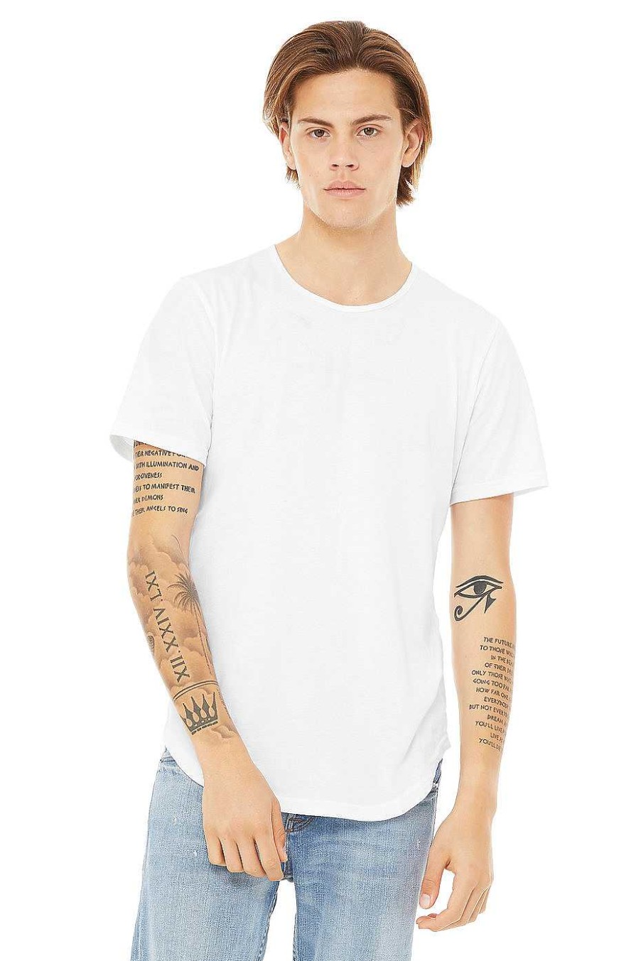 Mens Bella + Canvas | Mens Jersey Short Sleeve Tee With Curved Hem