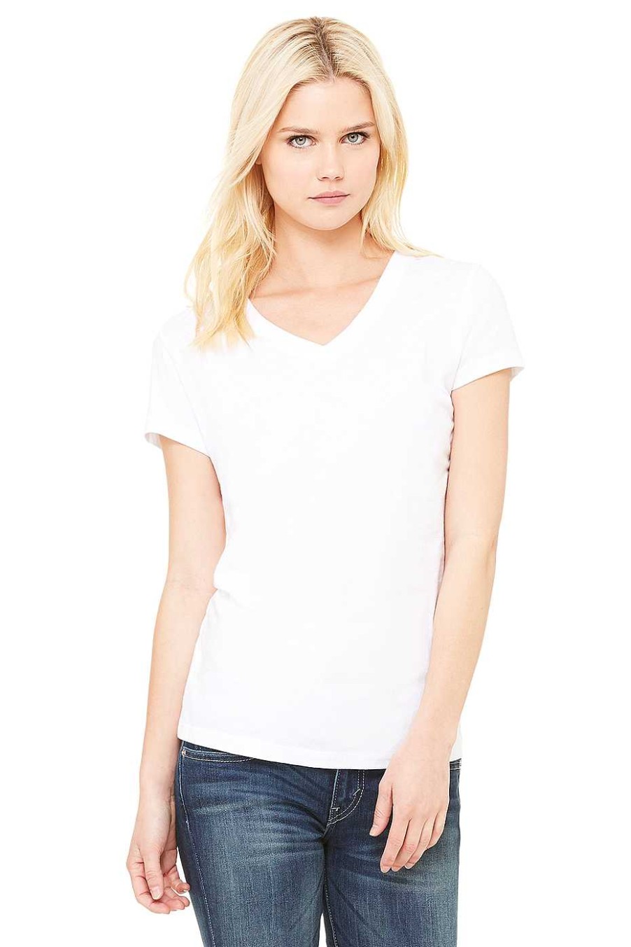 Womens Bella + Canvas | Women'S Jersey Short Sleeve V-Neck Tee